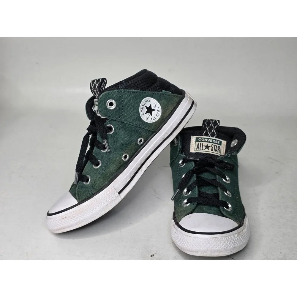 Converse Chuck Taylor All Star‎ Axel Youth Sneakers Size 2 Green Canvas Hi Shoes